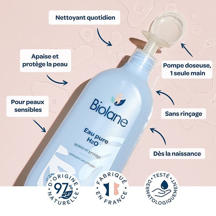 Eau Pure H2O - 750 ml (Biolane) - Image 3