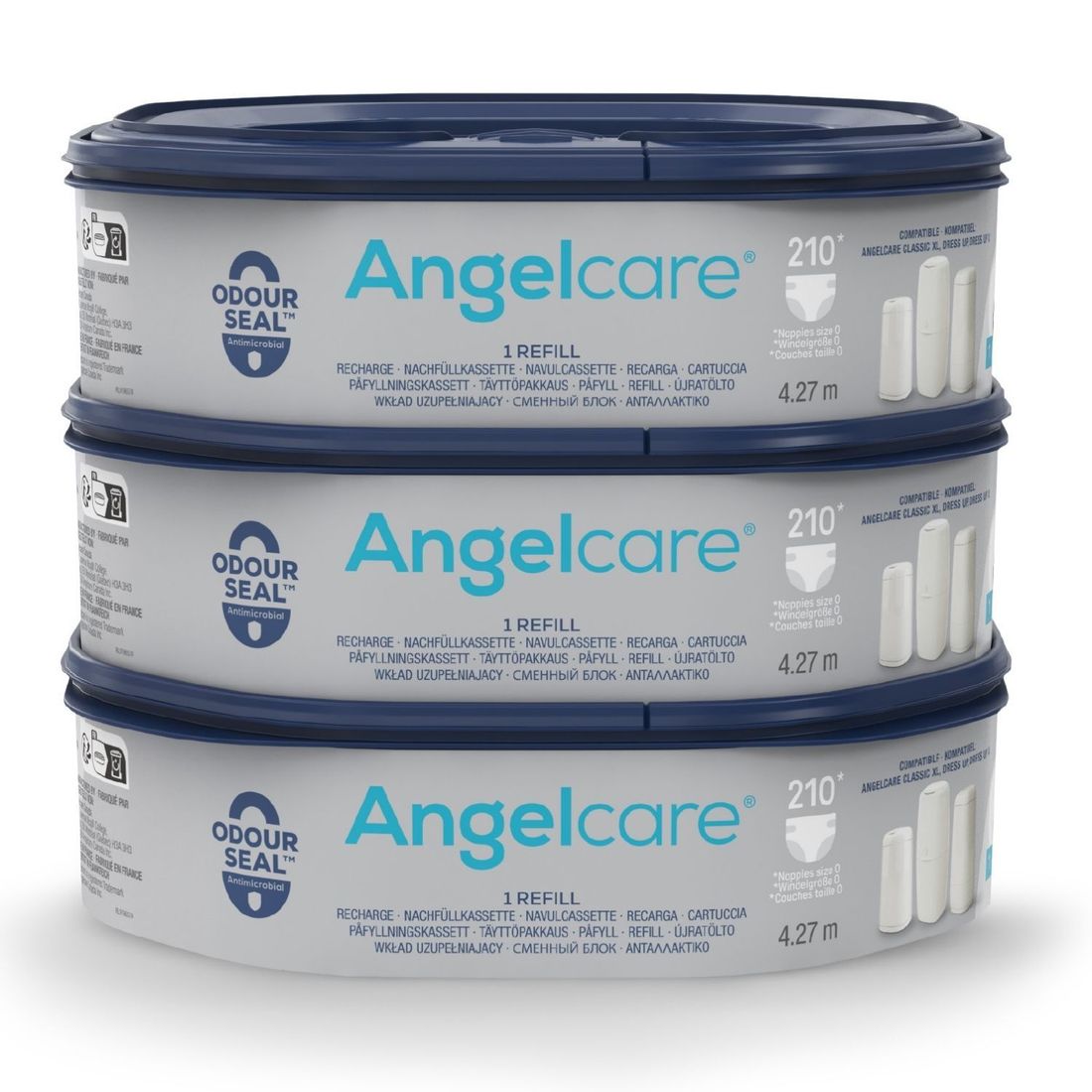 Pack de 3 recharges octogonales pour poubelle à couches Dress Up (Angelcare) - Image 1