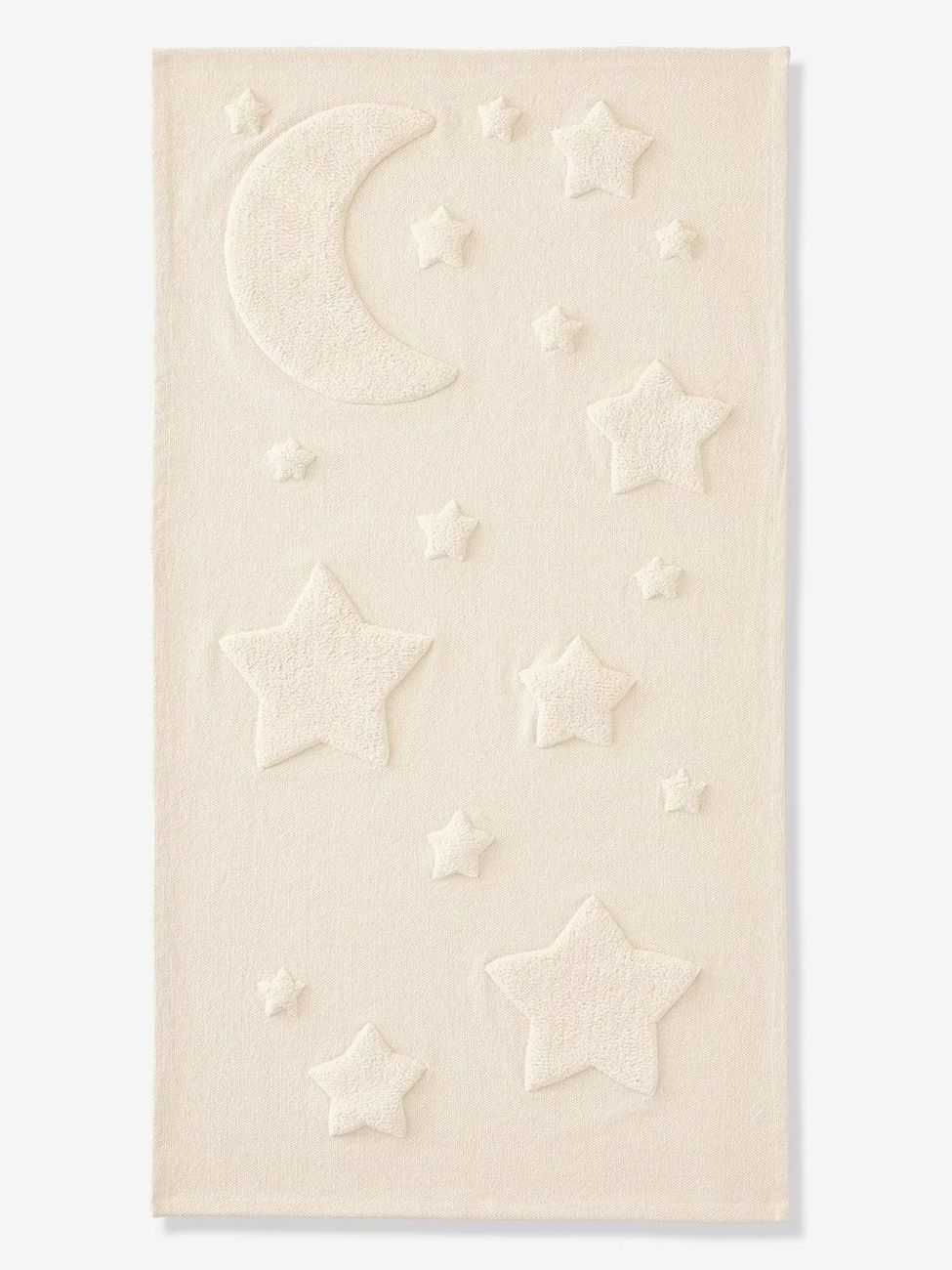 Tapis rectangle relief lune et étoiles beige (Vertbaudet) - Image 3