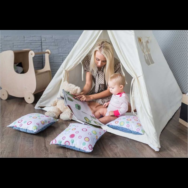Tente tipi alba blanc crème pour enfant (Sunny) - Image 2