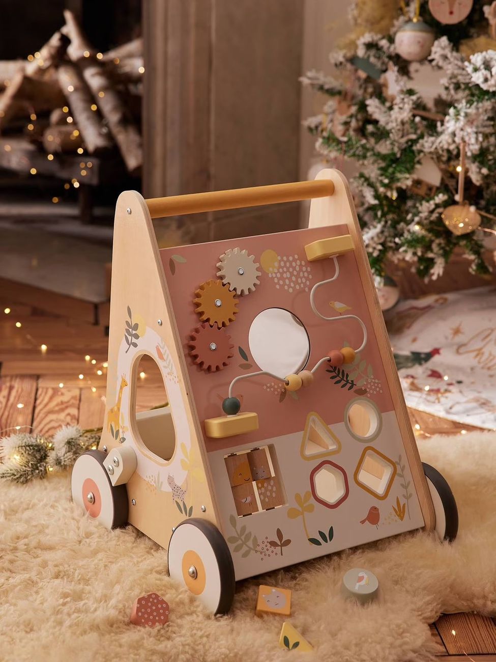 Chariot de marche avec freins en bois FSC® savania (Vertbaudet) - Couverture