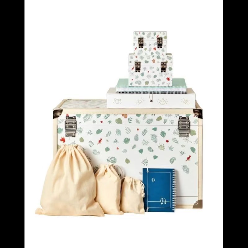 Coffret de naissance forêt renard - vert (Le Petit Pousse) - Image 1