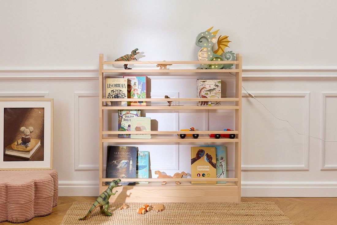 - Bibliothèque Montessori M - Pin Naturel (Mon Lit Cabane) - Couverture