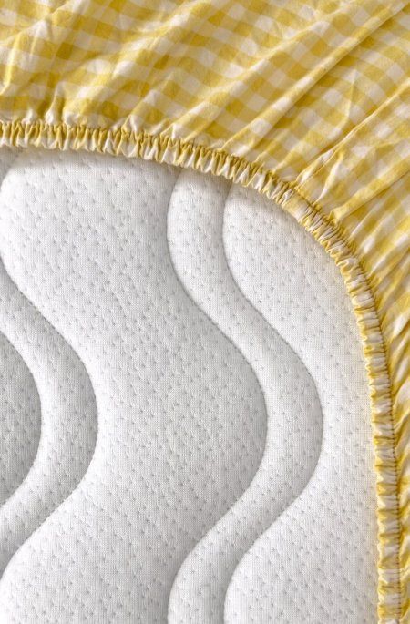 Drap housse bébé Percale Coton Bio Vichy Vichy Tournesol P (Kadolis) - Image 3