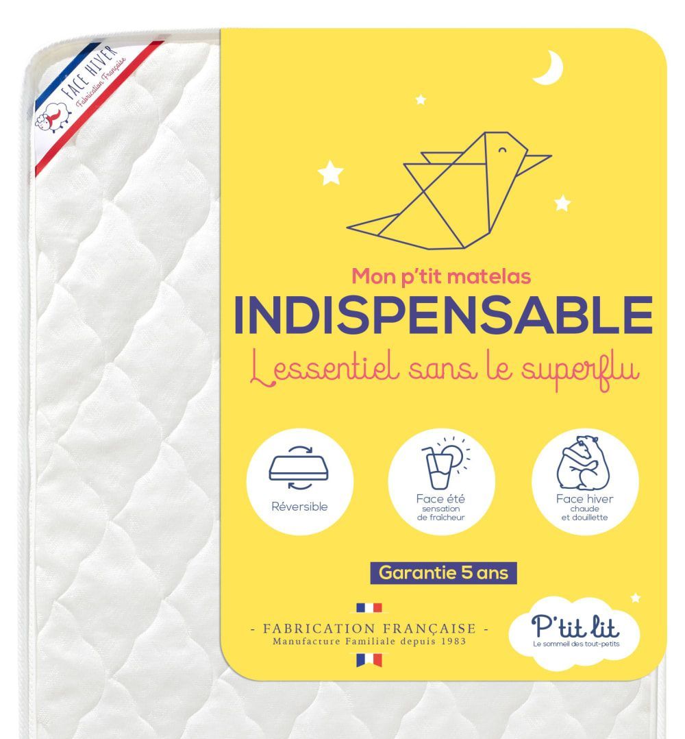 Matelas bébé réversible 70x140 (P'Tit Lit) - Couverture