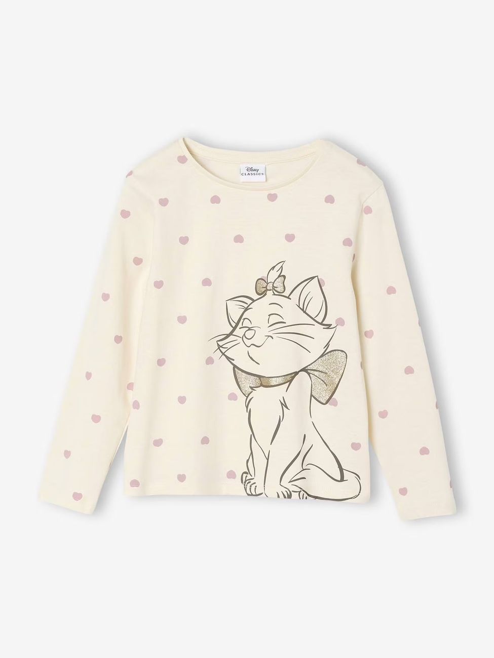 T-shirt manches longues fille Disney Marie les Aristochats écru (Disney Animals) - Couverture