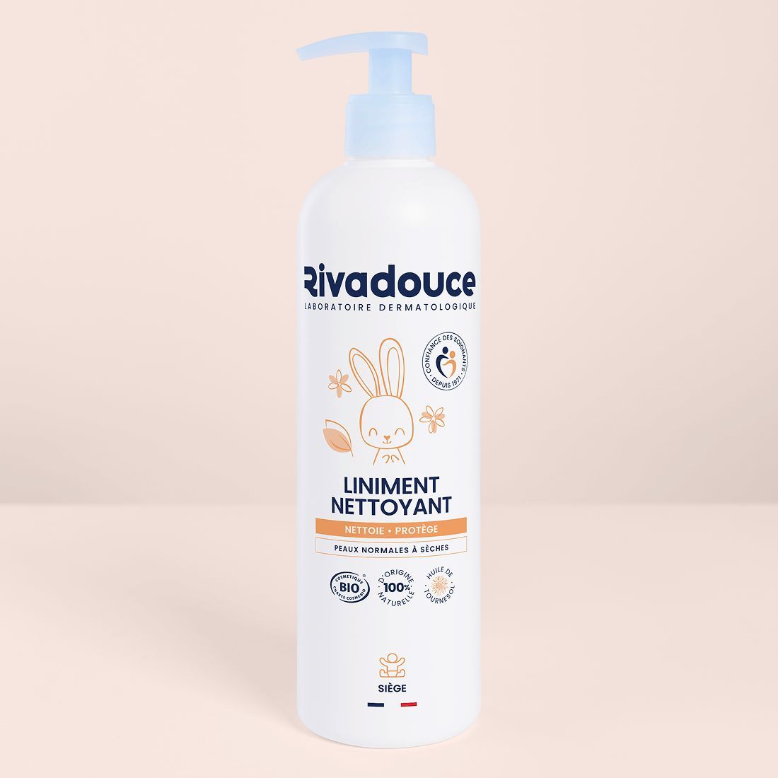 Liniment Nettoyant Bébé 500ml - Change - Peaux sensibles - Certifié bio et 100% d'ingrédients naturels - Rivadouce (rivadouce) - Couverture