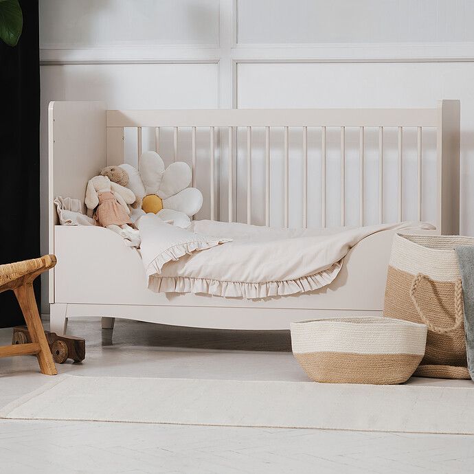 Lit Bébé Evolutif Lille Beige Cachemire - 140 x 70 cm (Nina Bien) - Image 4