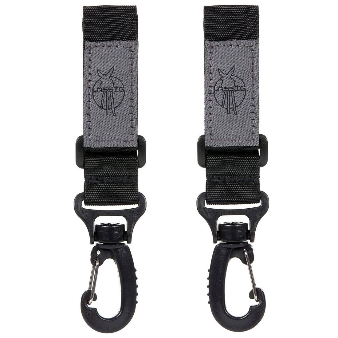Crochets attache poussette noir (Lassig) - Image 1