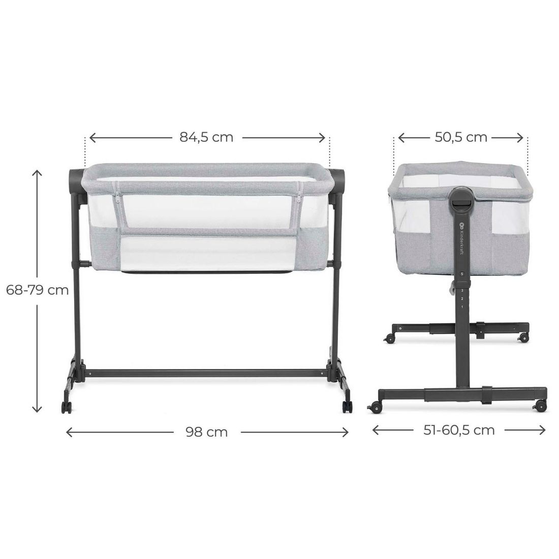Lit cododo 2 en 1 Nestee Up 2 Light Grey (Kinderkraft) - Image 8