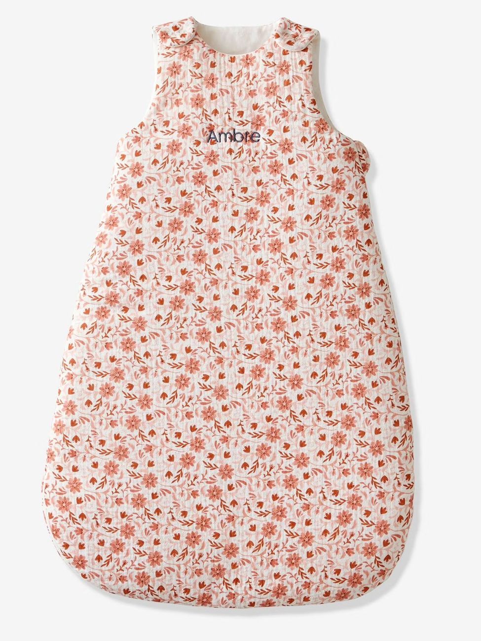 Gigoteuse personnalisable en gaze de coton HAPPY BOHÈME rose imprimé (Vertbaudet) - Image 3