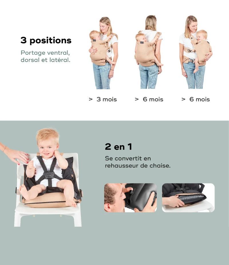 Porte-bébé physiologique, Dès la naissance - Moov & Boost (Babymoov) - Image 2