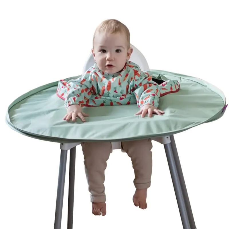 Kit bavoir et plateau vert sauge (TIDY TOT) - Couverture
