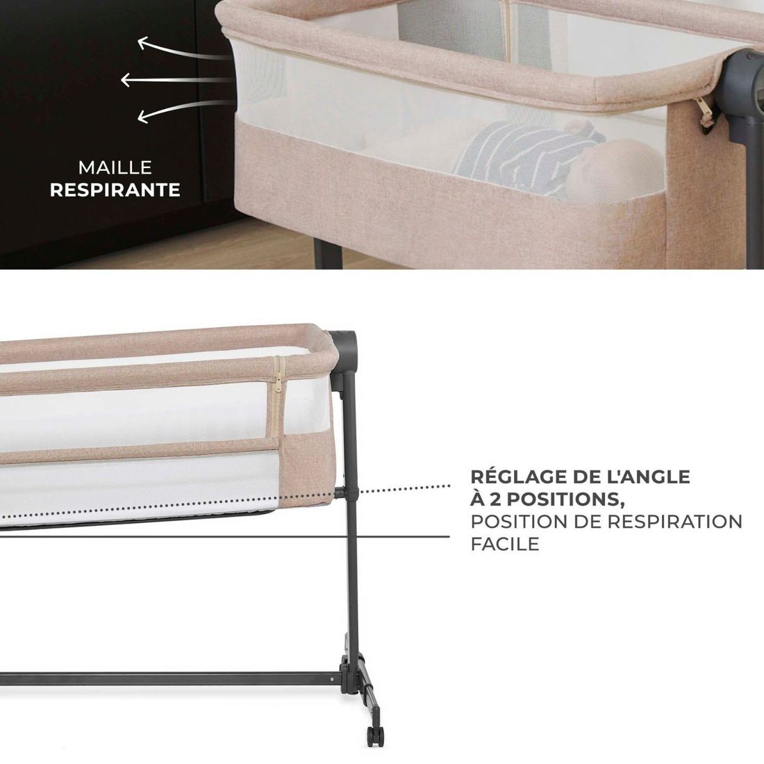 Lit cododo 2 en 1 Nestee Up 2 Beige (Kinderkraft) - Image 7