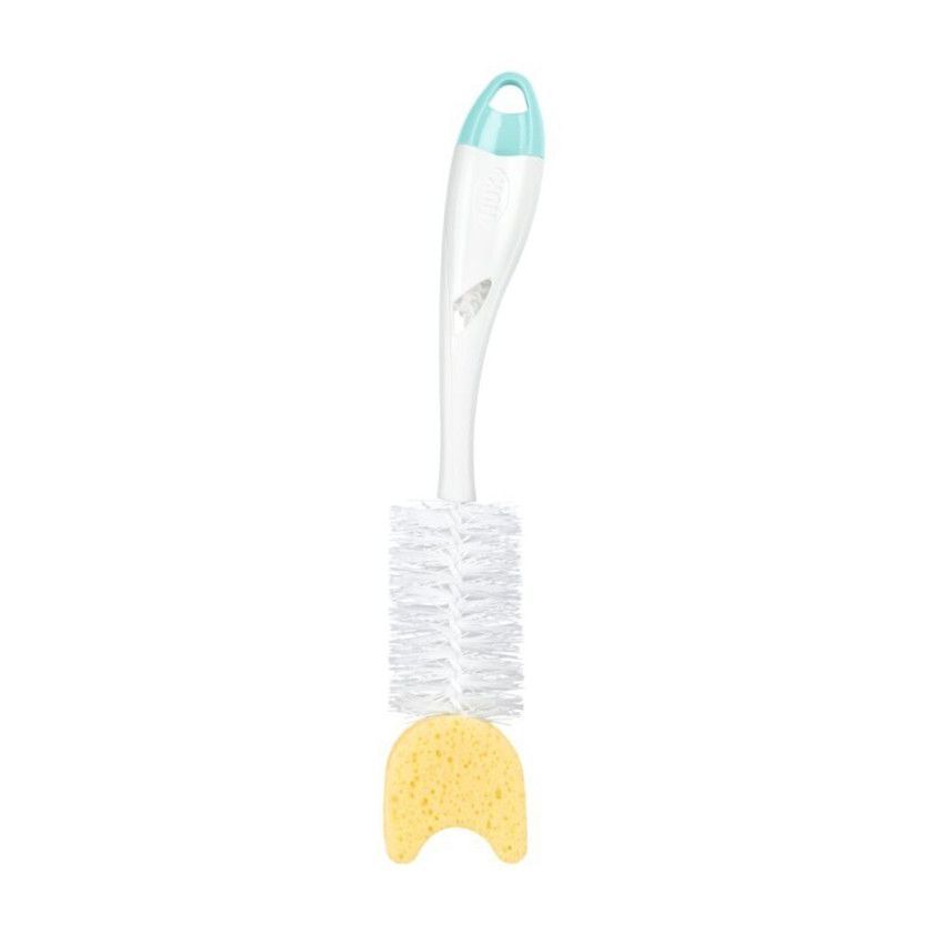 Goupillon pour tétine 2 en 1 avec embout éponge - Blanc (Nuk) - Image 1