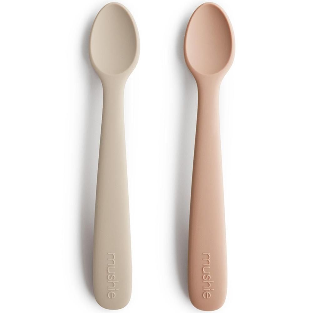 Lot de 2 cuillères en silicone Shifting sand-Blush (Mushie) - Couverture
