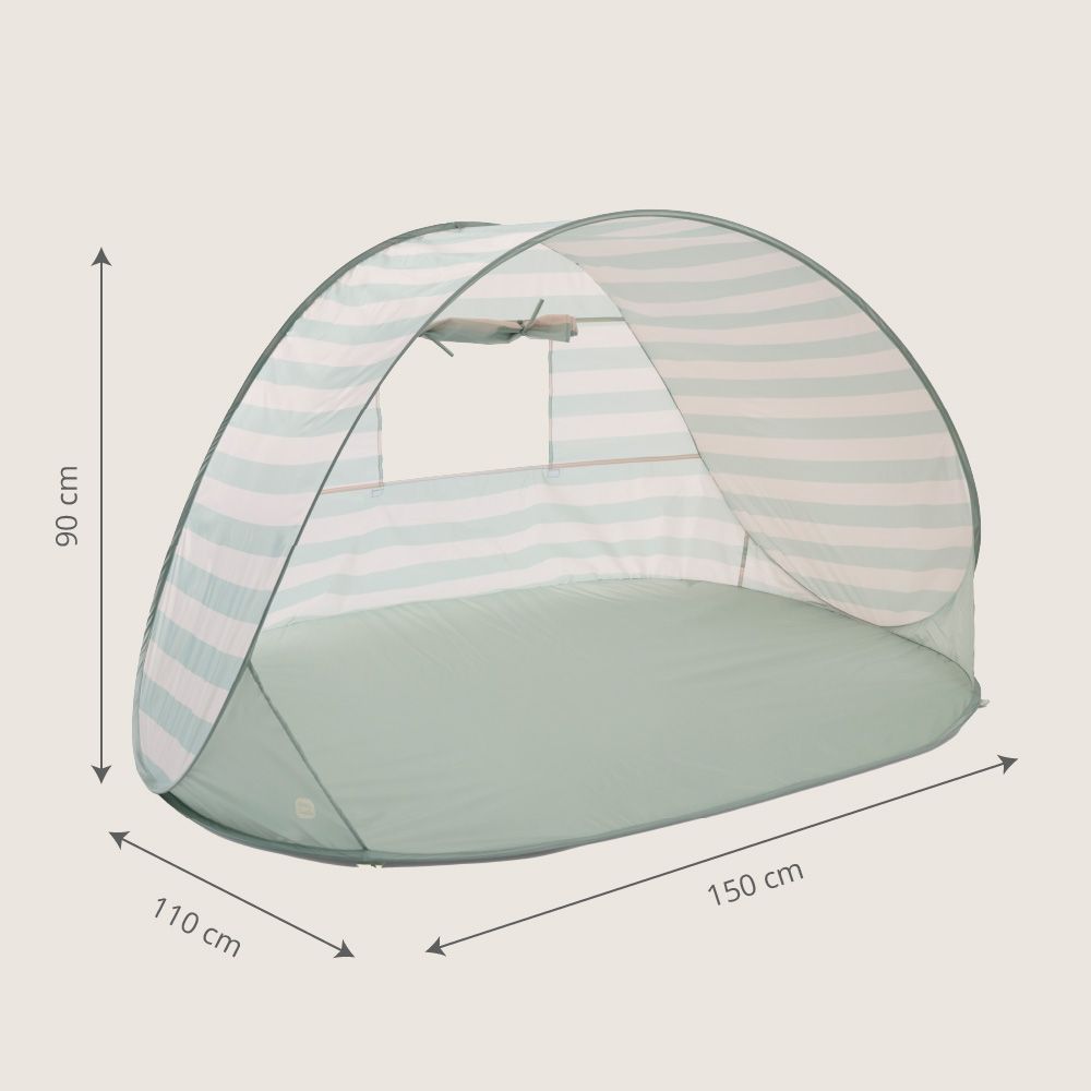 Petite Amélie | Tente pop-up Cannes | Protection solaire UPF 40+ | Vert menthe | 1 personne | Tente de plage pliante avec sac de transport (Petite Amélie) - Image 4