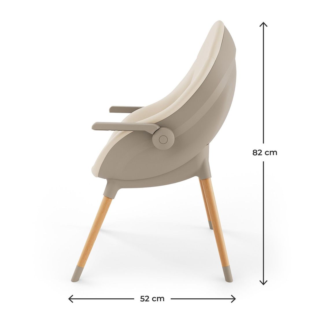 Chaise haute FINI UP 2 en 1 beige (Kinderkraft) - Image 9
