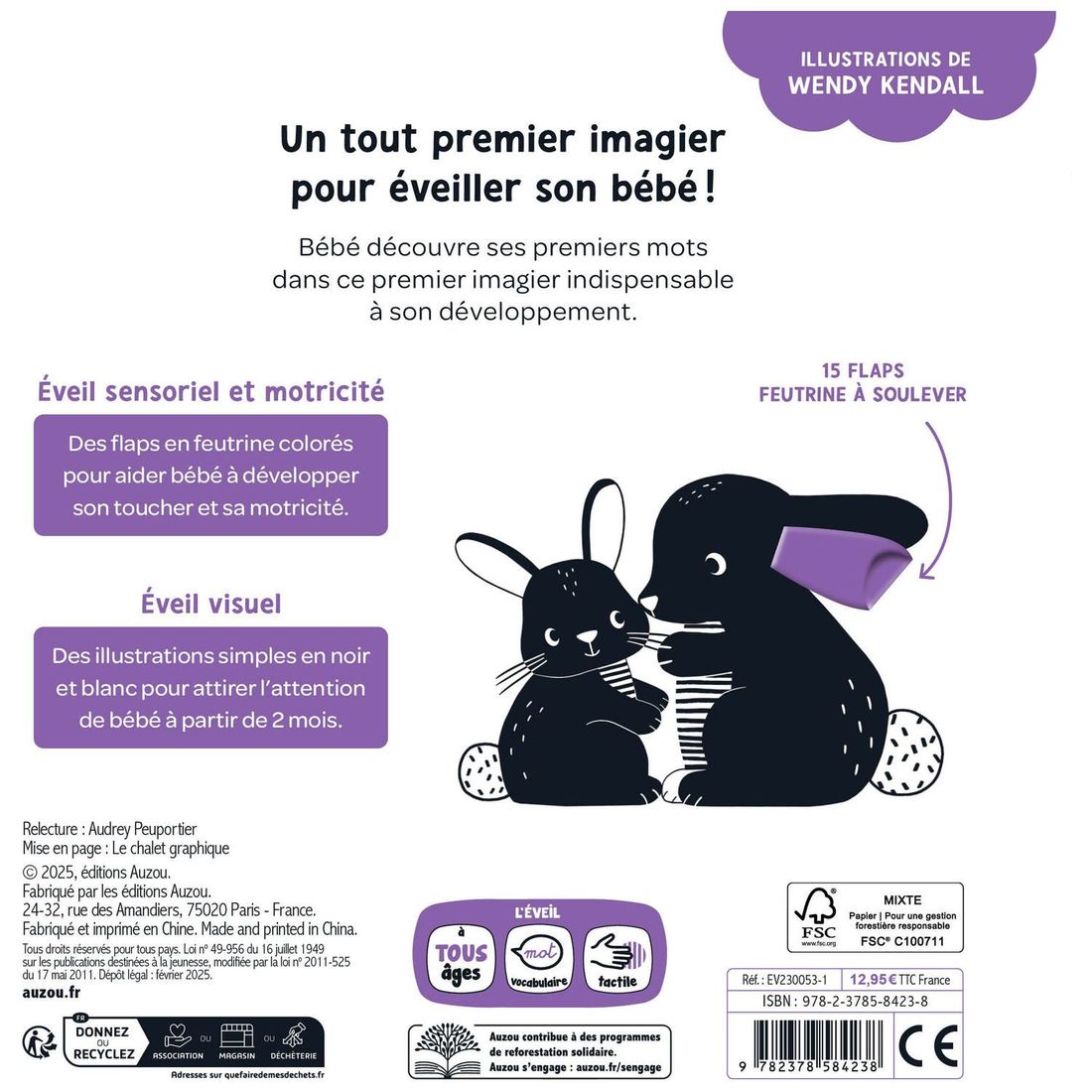 Livre Mes premiers flaps Les premiers mots (Auzou Editions) - Image 2