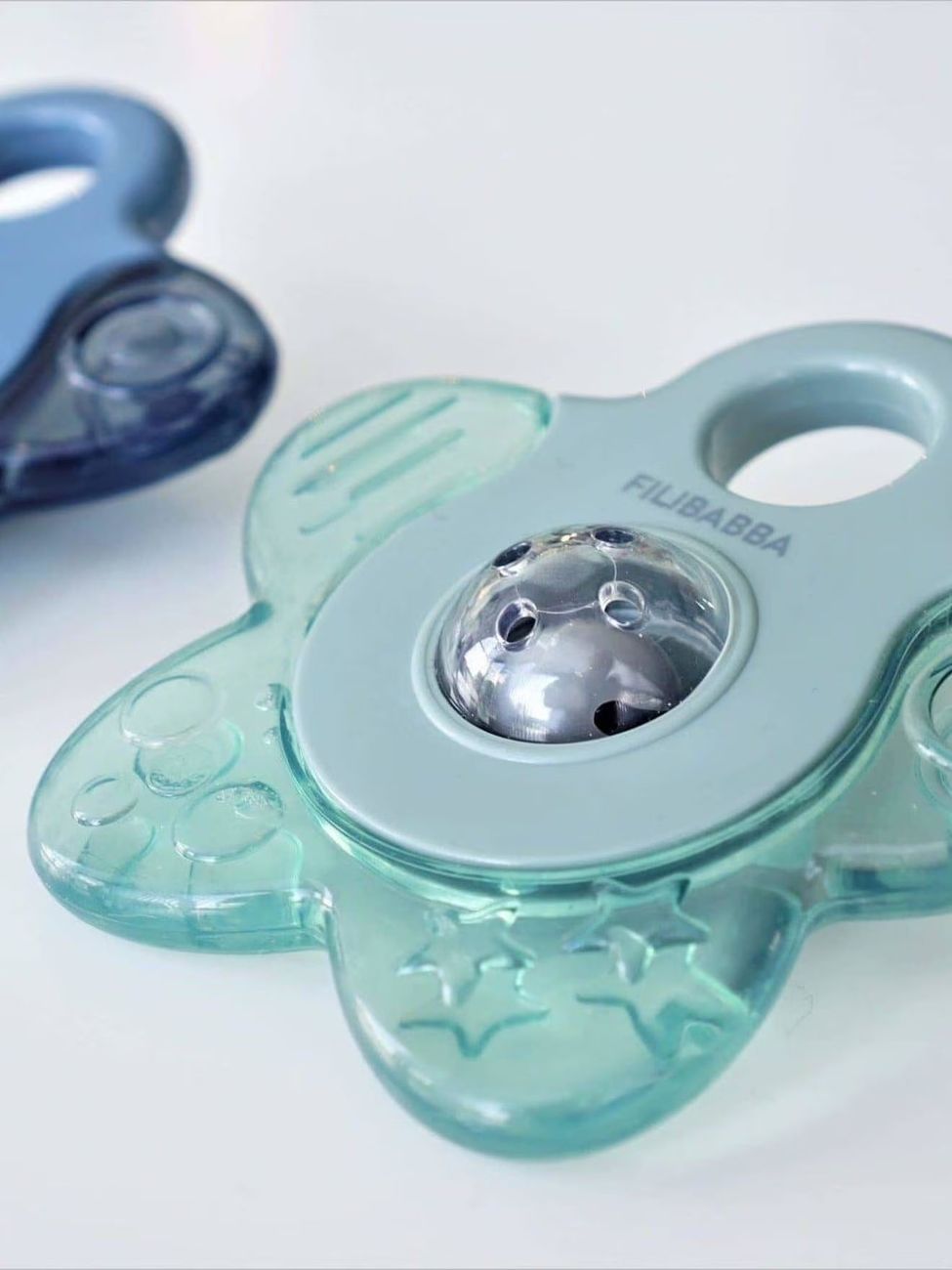 Lot de 2 anneaux de dentition rafraichissant étoile FILABABBA bleu (Filibabba) - Image 2