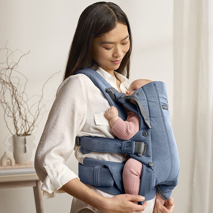 Porte-bébé Harmony Tissé Chiné - Bleu (BabyBjörn) - Image 7