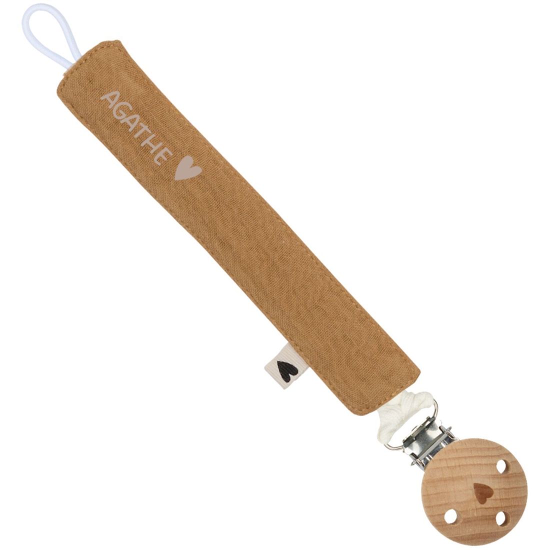 Attache tétine Gaze Camel (personnalisable) (Atelier Wagram) - Image 6
