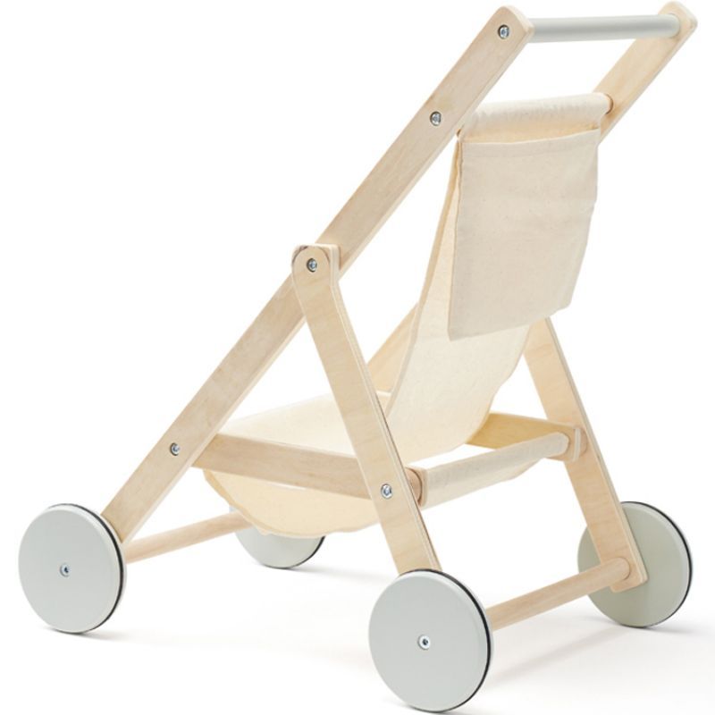 Poussette en bois pour poupée nature (Kid's Concept) - Image 6