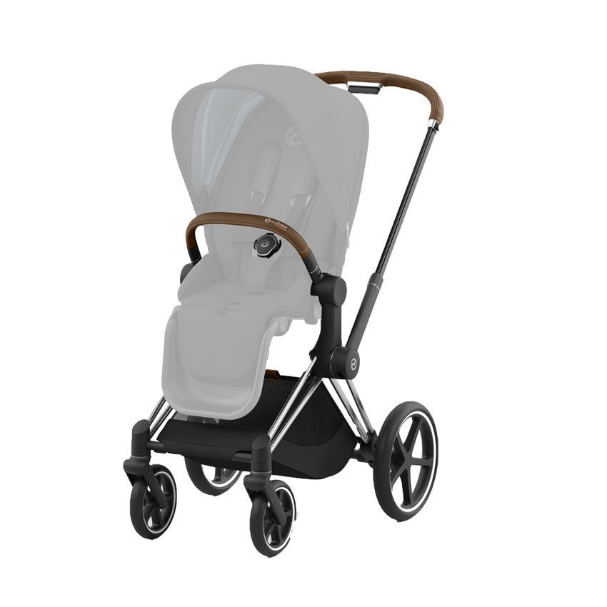 Châssis poussette Priam Chrome - Marron - Noir (Cybex) - Image 1