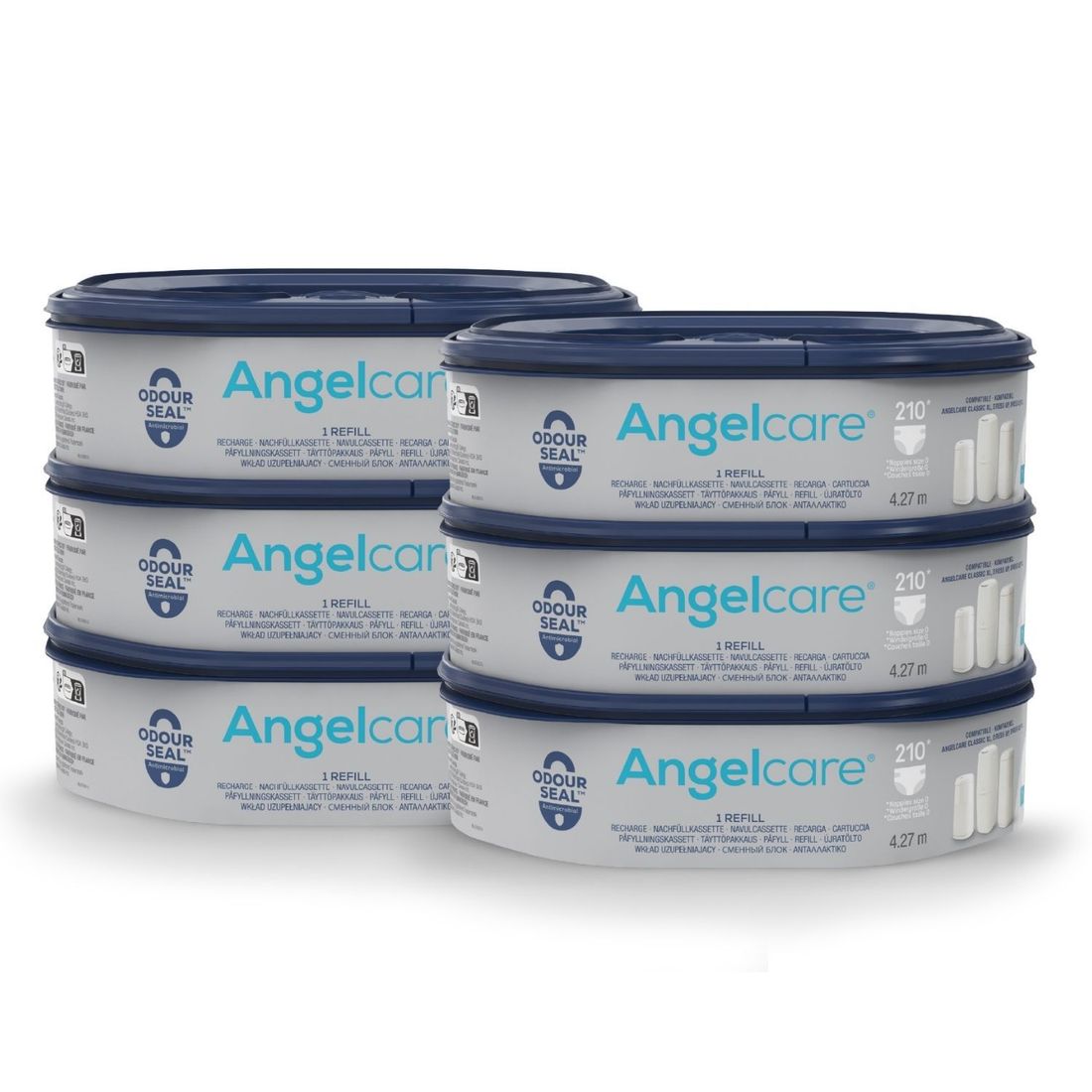 Pack de 6 recharges octogonales pour poubelle à couches Dress Up (Angelcare) - Image 1