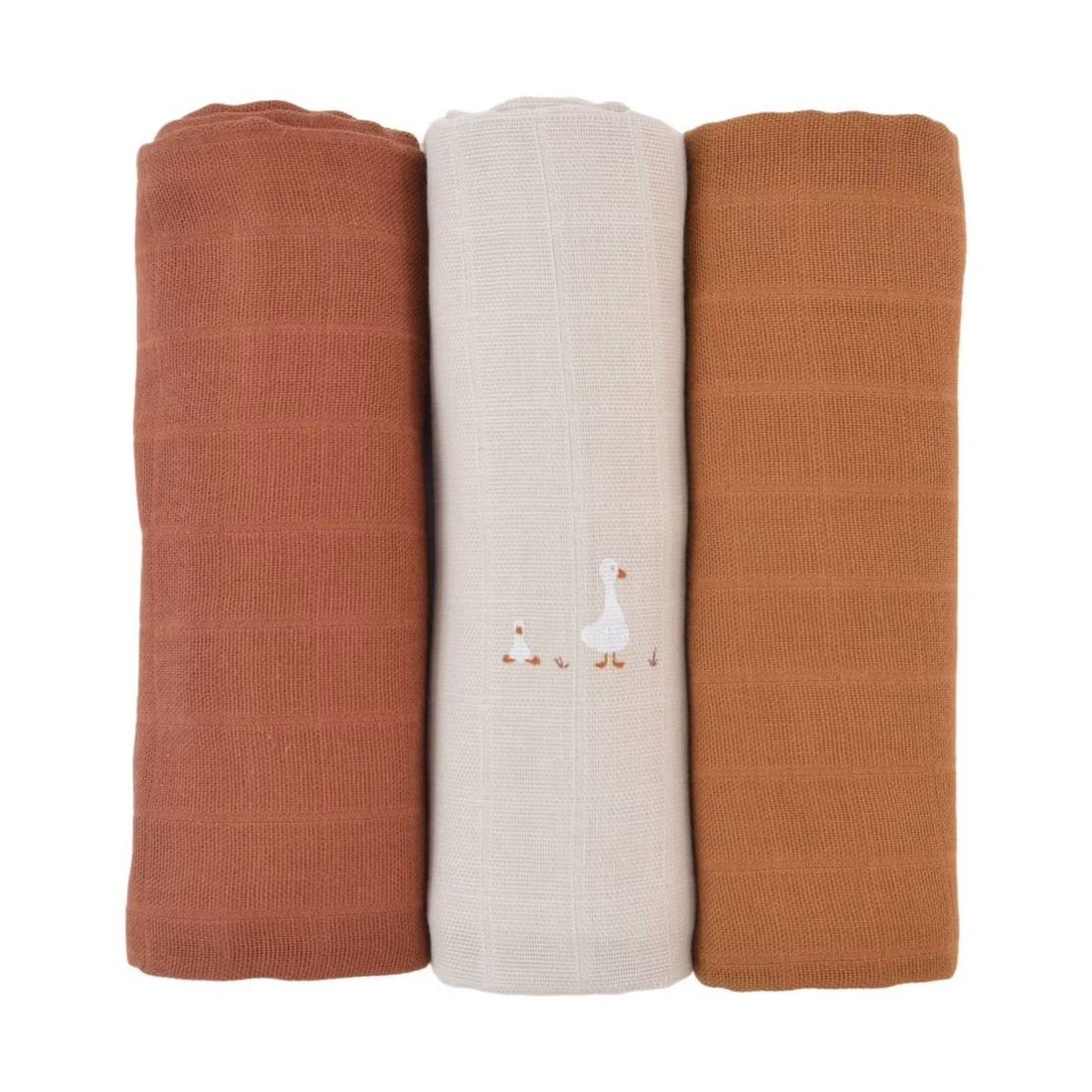 Lot De 3 Langes Gaze De Coton Bio Oies (Little Crevette) - Couverture