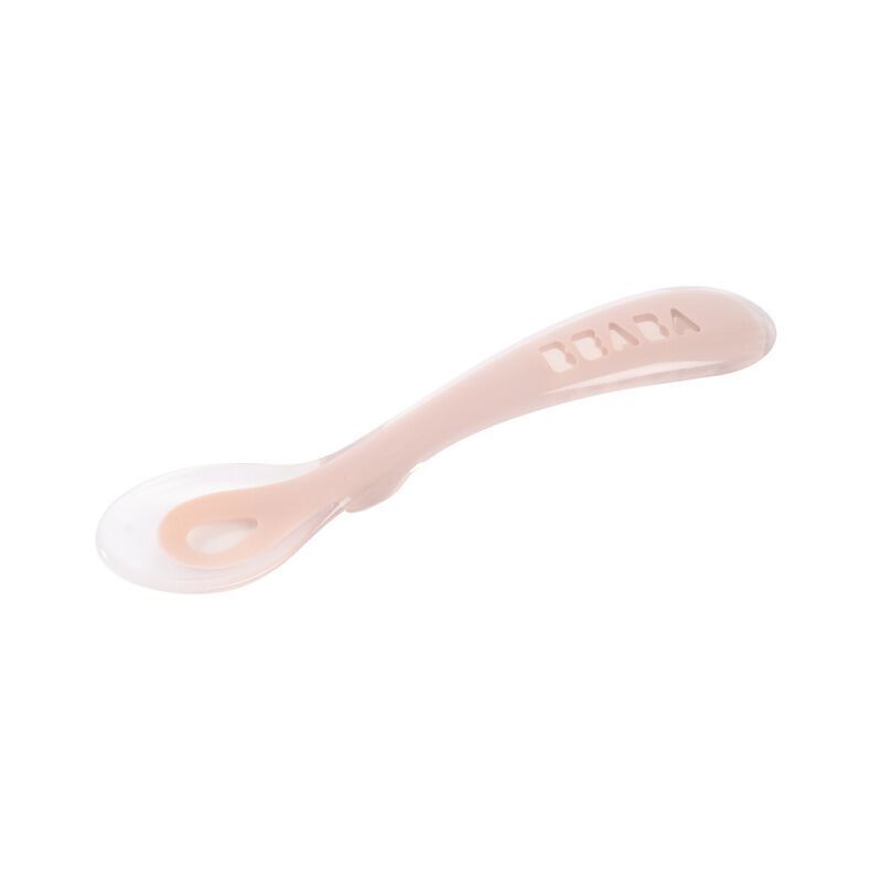 Cuillère 2ème âge silicone - Vert de Gris (Béaba) - Image 1