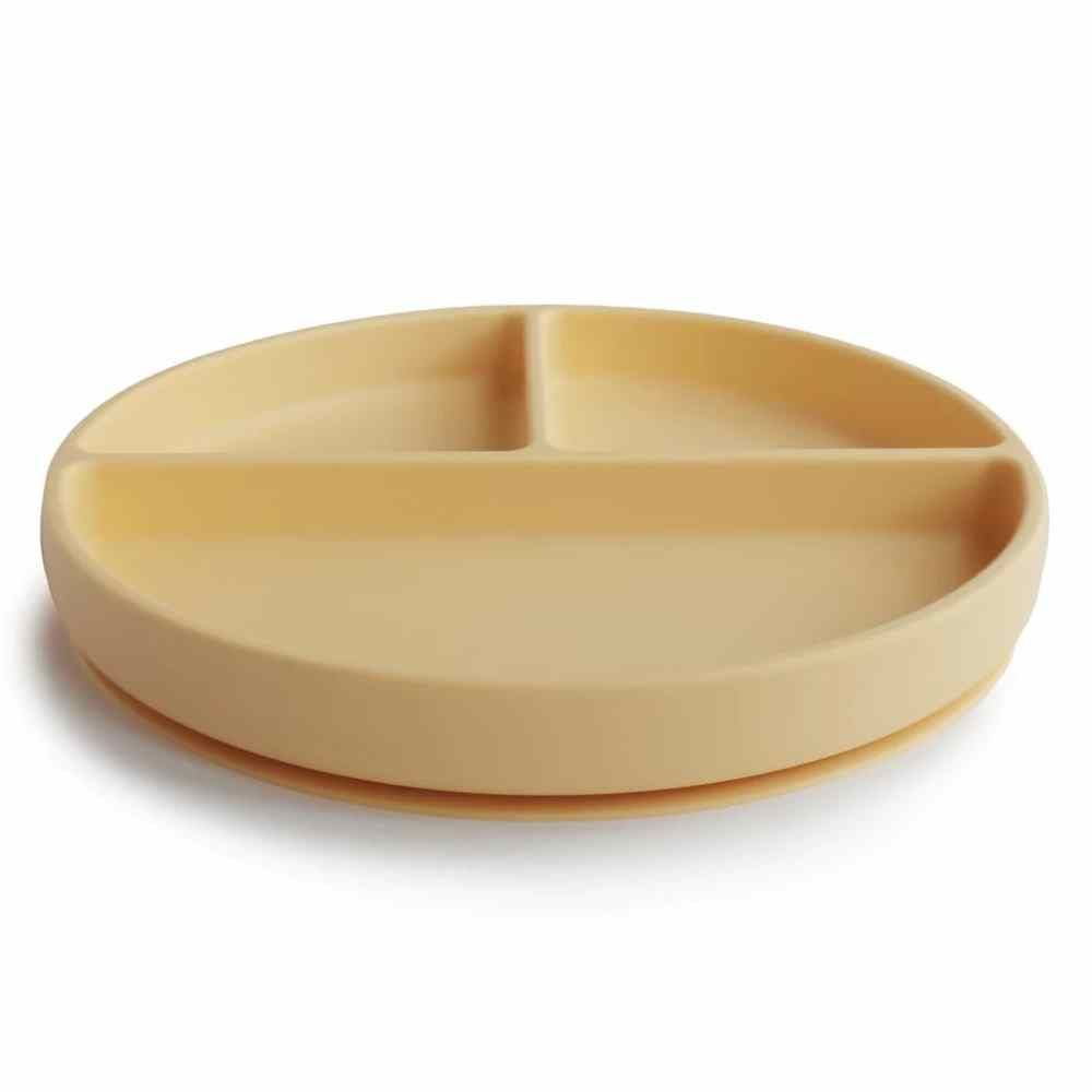 Assiette à compartiments en silicone avec ventouse Pale Daffodil (Mushie) - Image 6