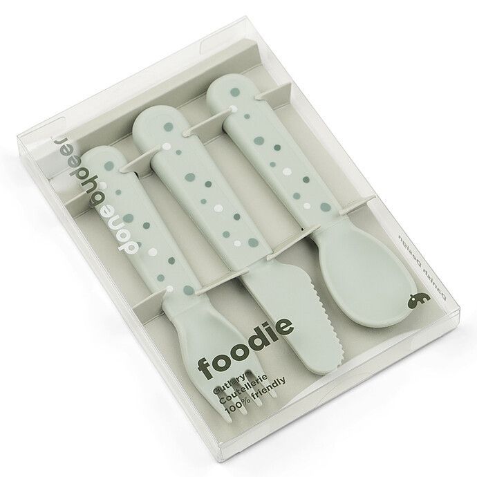 Lot de 3 Couverts Foodie - Happy Dots Vert (Done by deer) - Image 5