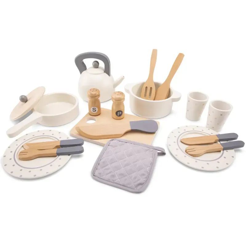 Dinette blanche en bois (New Classic Toys) - Couverture