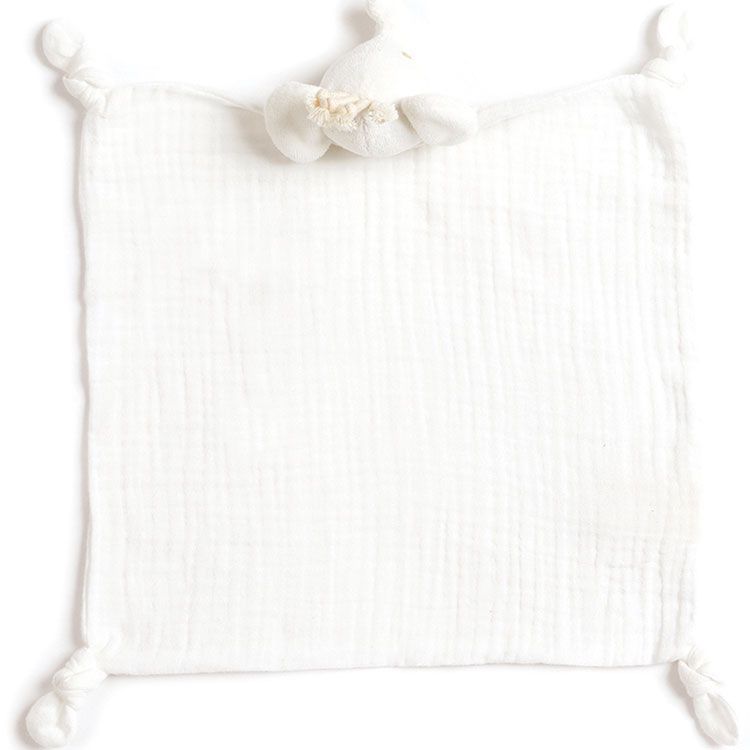Doudou plat en coton bio éléphant (30 x 30 cm) (Tartine et Chocolat) - Image 5