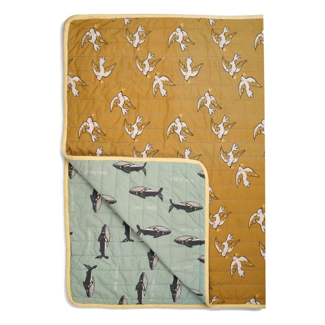 Studio Loco - Couverture matelassée Bird/Whale (Studio Loco) - Couverture
