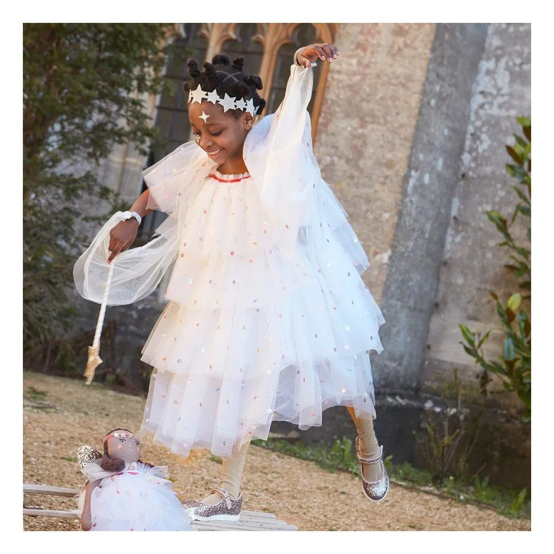 Meri Meri - Déguisement Ange en tulle avec couronne (Meri Meri) - Image 1