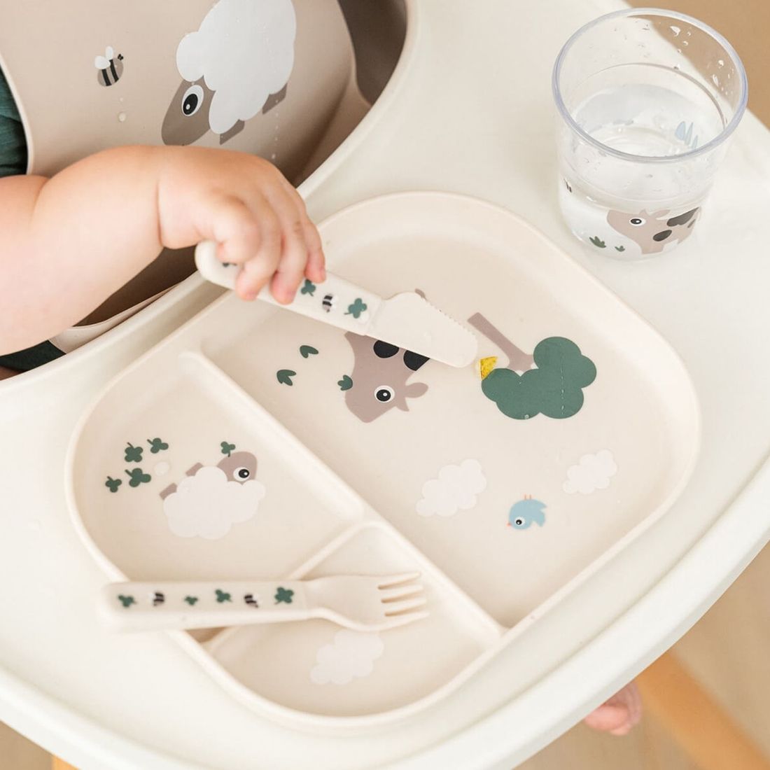 Set de 3 couverts Foodie Tiny farm Sable (Done by deer) - Image 1