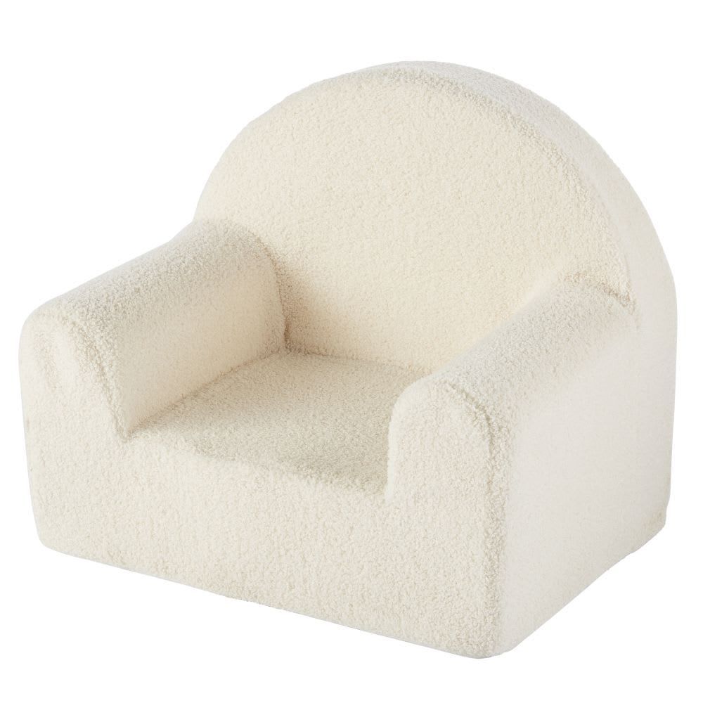 Fauteuil enfant à bouclettes blanches (Maisons du Monde) - Image 1