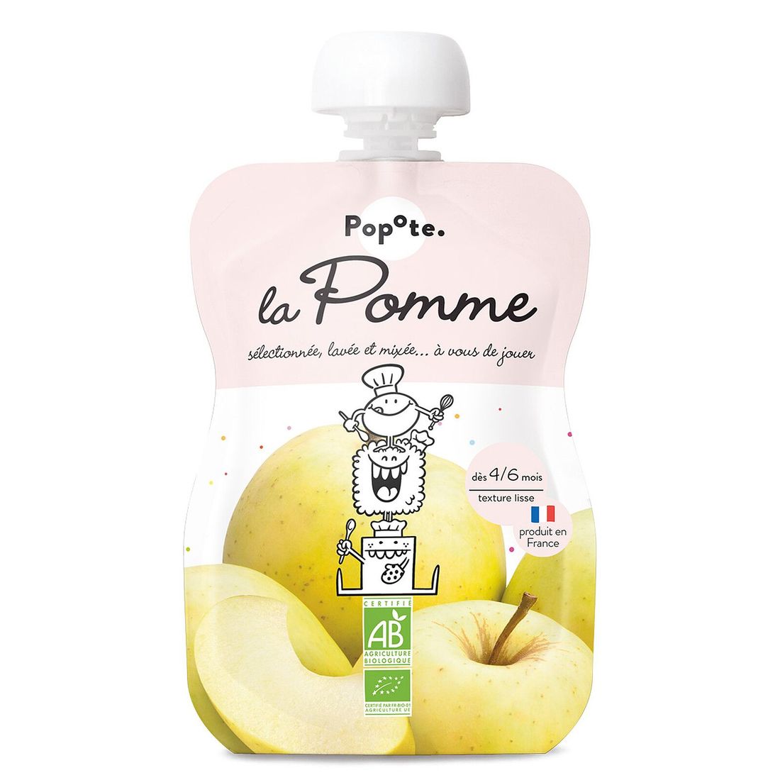 Gourde Repas Bio Pomme - 120 g (Popote) - Image 1