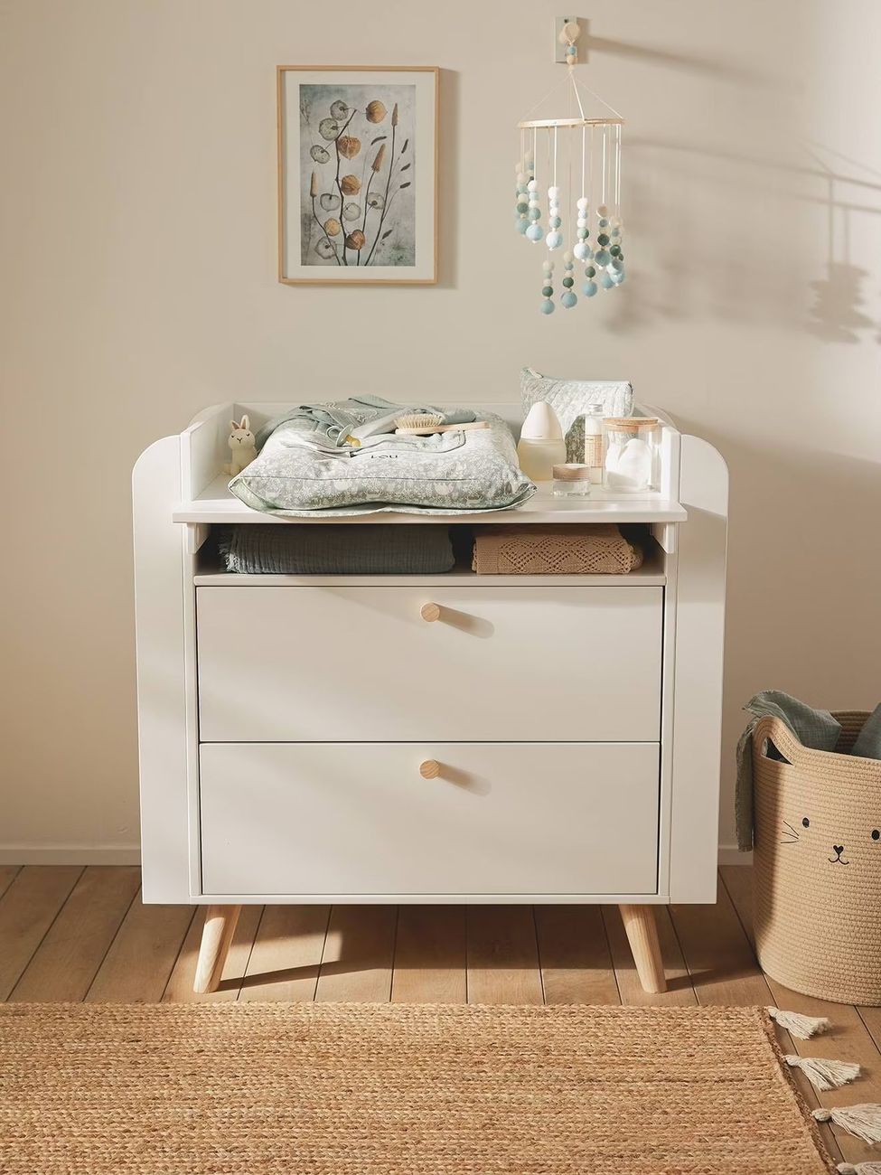 Commode à langer CONFETTI blanc (Vertbaudet) - Couverture