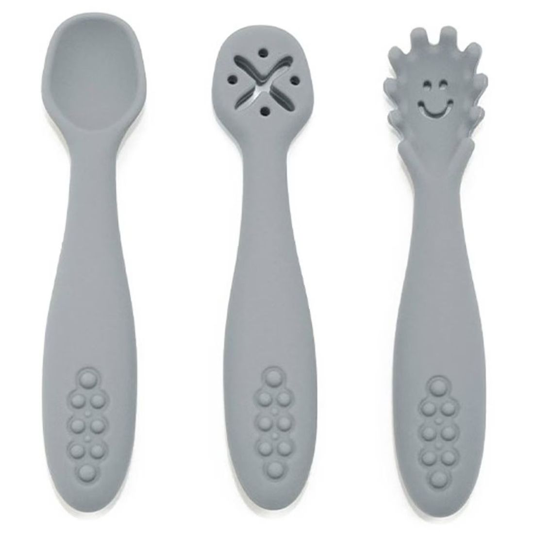 Lot De 3 Cuillères D'apprentissage En Silicone Gris (Babireva) - Couverture