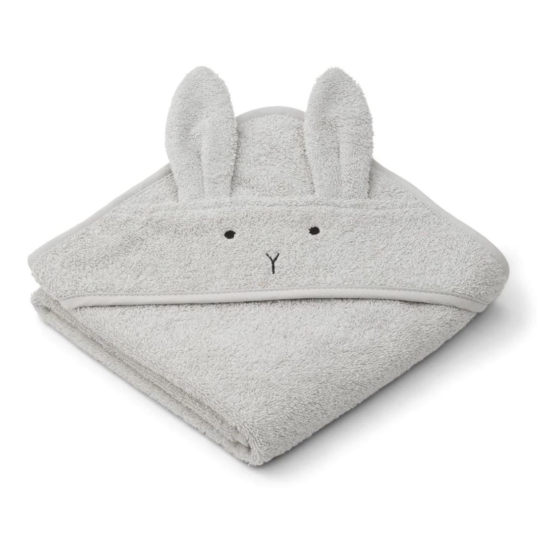 Serviette bébé à capuche Albert - Rabbit dumbo grey (Liewood) - Couverture