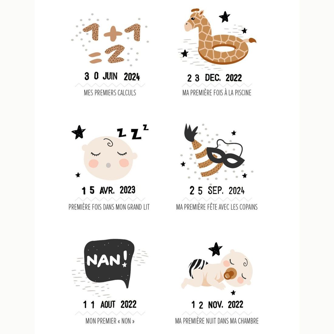 Affiche Mes Premières Fois Originale maman et papa (40 x 50 cm) (Les Petites Dates) - Image 8