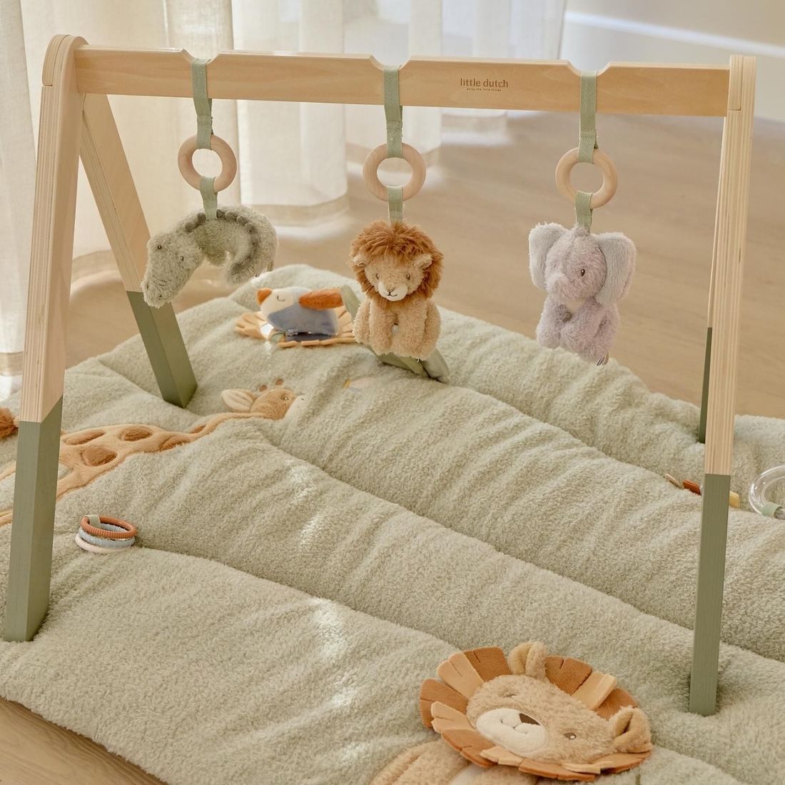 Arche en bois Safari Friends avec 3 jouets d'activités (Little Dutch) - Image 1