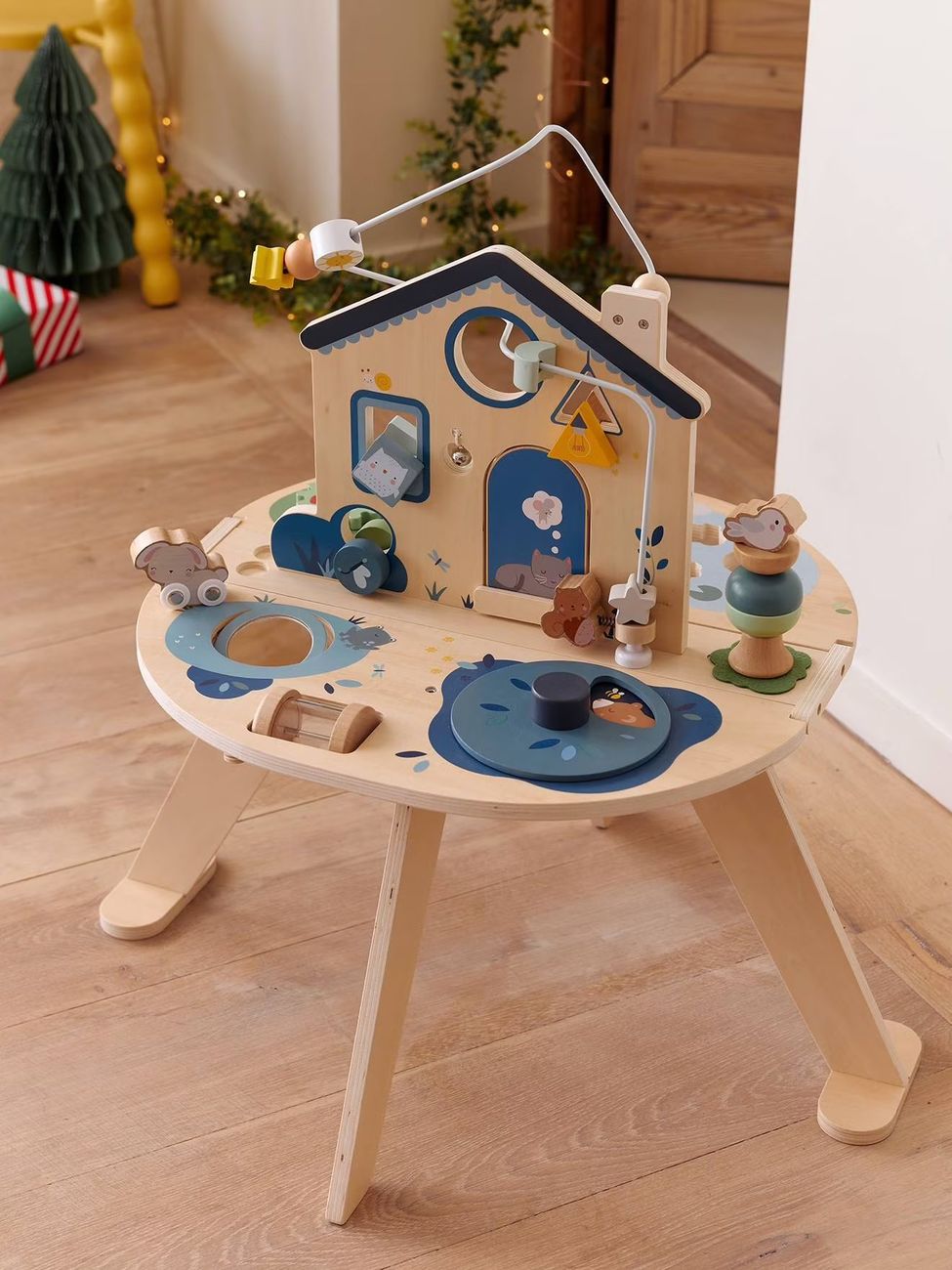 Table d'activités évolutive pliable en bois FSC® bois (Vertbaudet) - Couverture