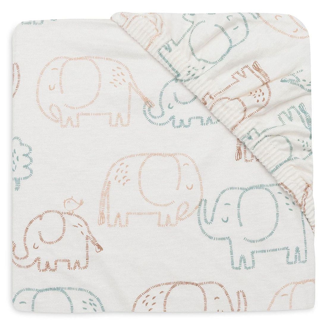 Drap Housse Jersey Elephant Tales - 60 x 120 cm (Jollein) - Image 1