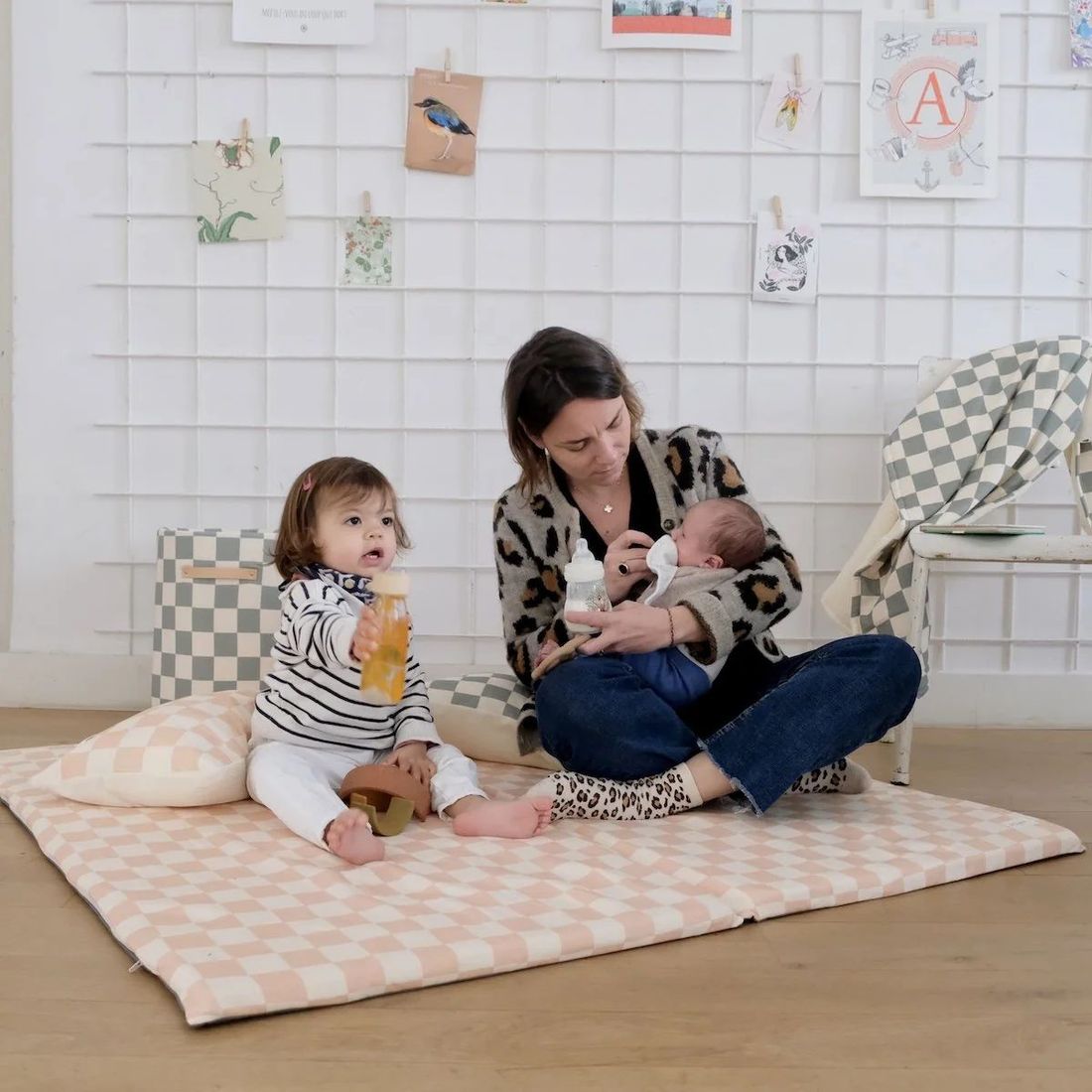 Tapis de vie Damier Barbe à Papa (Mezamé Paris) - Image 1