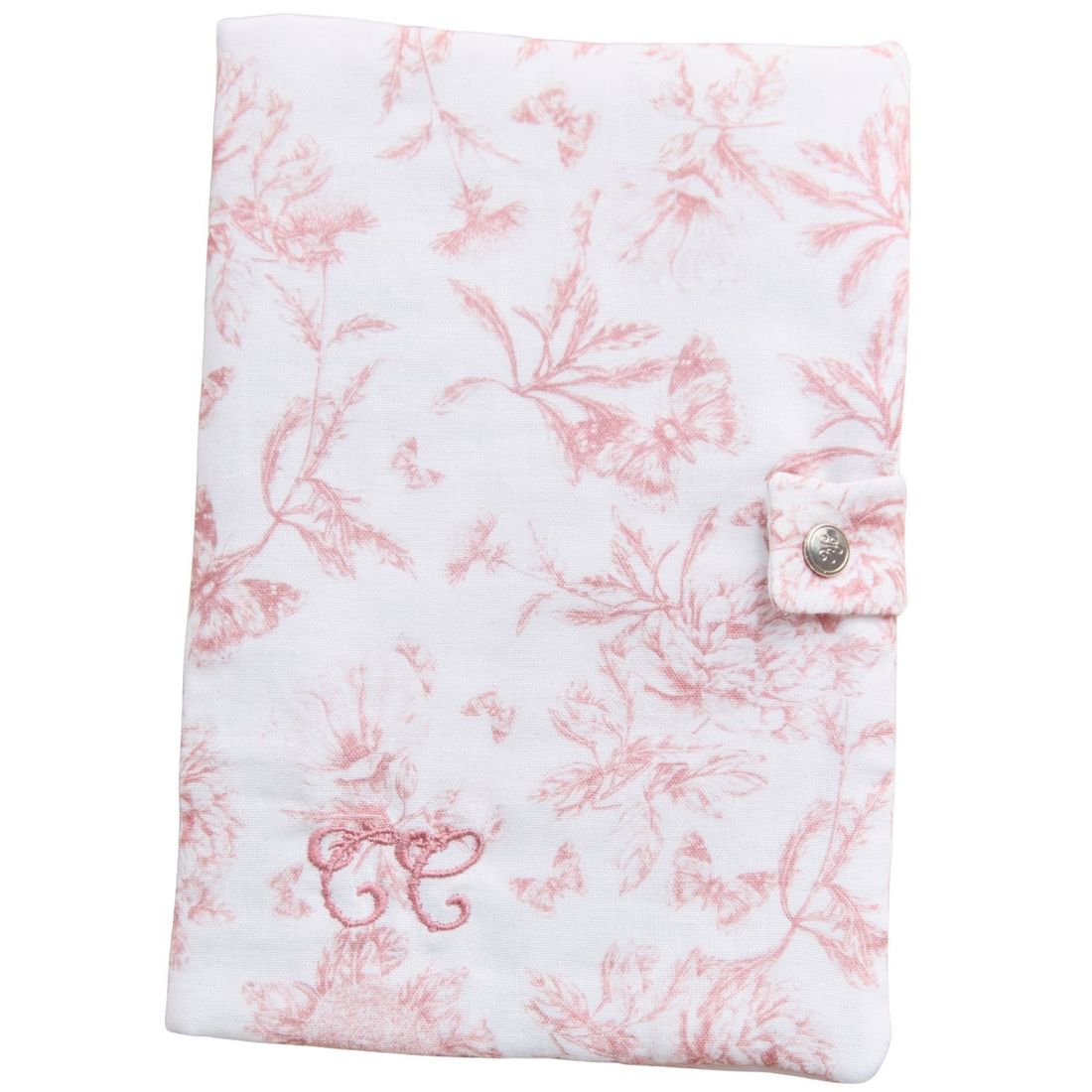 Protège carnet de santé Toile de Jouy rose (Tartine et Chocolat) - Couverture
