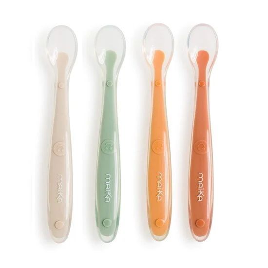 Lot de 4 Cuillères bébé Silicone (Maïka) - Couverture